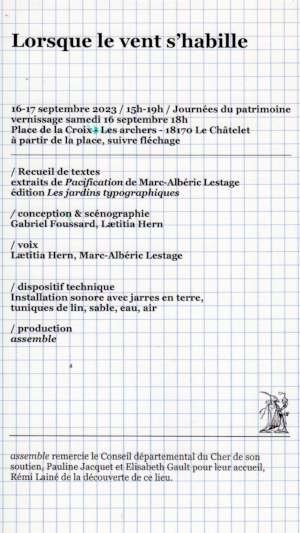 Lorsque le vent s'habille
